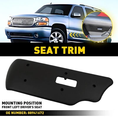 Bisel interruptor asiento negro para Chevrolet Silverado Avalanche GMC Sierra Yukon 03-06 Foto 1 de 4