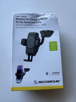 Scosche STUCKUP QI Wireless Fast Charging universal window dash mount - STUCK UP - Image 1 of 4