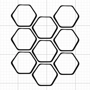 Full sheet of Hexagon Honeycomb patterns exterior vinyl decal sticker decor - Picture 1 of 4