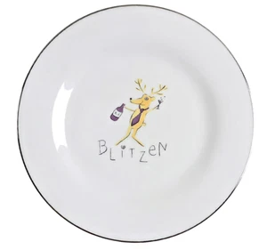Plato de ensalada Pottery Barn Reindeer Blitzen 8 1/2" - Imagen 1 de 2