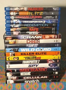 Jason Statham Collection (19-Movie DVD/Blu-Ray Lot) Transporter Crank Mechanic - Imagen 1 de 11