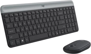 Logitech kabelloses Tastatur- und Maus-Set, schwarz, AZERTY - Afbeelding 1 van 6