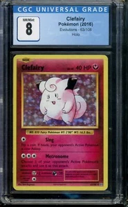 Clefairy 63/108 Pokemon TCG XY Evolutions Holo Raro Calificado CGC 8 Casi Nuevo/Como Nuevo - Imagen 1 de 2