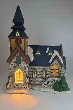 Christmas Delights Handpainted Porcelain Lighted Church Village Town