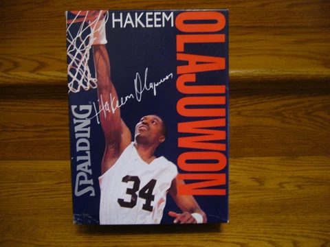Vintage 1980's HAKEEM "The Dream" OLAJUWON #34 Spalding EMPTY Shoe Box NICE Cover