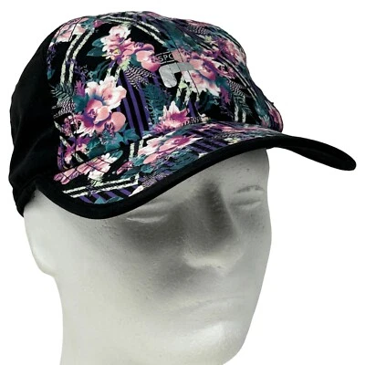 Gorra Fila Sport Floral Papá Unisex Mujer Negra Correa Flores Hawaiana Foto 1 de 4