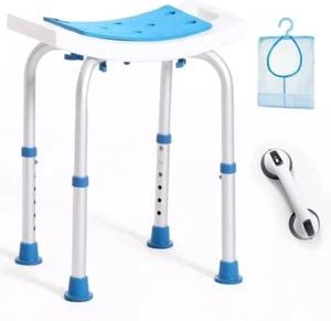 NEW SOUHEILO Adjustable Shower Chair, Padded Shower Stool, Grip Handle NEW! - Picture 1 of 6