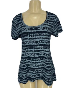 NEW Fresh Produce Small Women Sierra Striped Lina T-shirt Cotton Scoop Neck Y13 - Picture 1 of 9