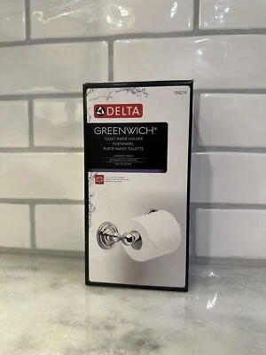 Soporte de papel higiénico Delta Greenwich pivotante doble poste acabado cromado 138279 Foto 1 de 4