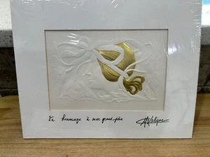 MARIE-CLAUDE LALIQUE EN HOMENAJE A MON GRAND-PERE ART NOUVEAU IMPRESIÓN EN RELIEVE 1992 - Imagen 1 de 3