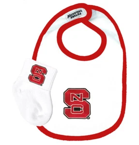 Future Tailgater NC State Wolfpack Bib and Socks Baby Set - Picture 1 of 2