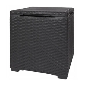 Auflagebox Kunststoff Aufbewahrungsbox Truhe Balkon Garten Box Rattan 37x37x37cm - Bild 1 von 9
