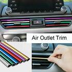 10PCS Car Accessories Colorful Air Conditioner Air Outlet Strip Interior Trim