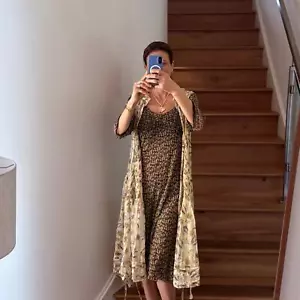 Conjunto de Vestido Roberto Cavalli Floral Seda 2 Piezas (Vestido Sin Cordones + Vestido Superpuesto) - Imagen 1 de 15