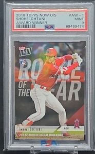 2018 Topps Now Shohei Ohtani #AW-1 Rookie of the Year Award Gewinner RC PSA 9 NEUWERTIG - Bild 1 von 2