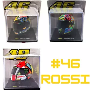 VALENTINO ROSSI#46 Set Caschi Scala 1:5 - Valencia 2011/Misano 2014/1999 Stagione - Foto 1 di 12