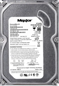 Hard Drive Maxtor Diamondmax 20 STM3160211AS 6P160W0 160GB 7.2K 2MB SATA II 3.5 - Picture 1 of 3