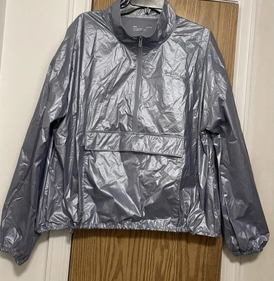 Chaqueta Pullover Under Armour Para Mujer Tejida Metálica Anorak 1/4 Cremallera Talla Grande Foto 1 de 4