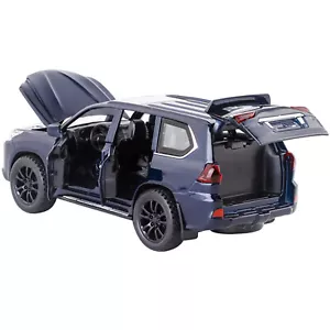 Blue Diecast Alloy Pull Back Model Toy Car Kids Gift Display w/ Sound&Light E - Picture 1 of 4