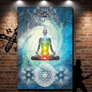 Bohemian Buddha Wall Hanging Indian Tapestry Bedspread Bedding Rug - Bild 1 von 6