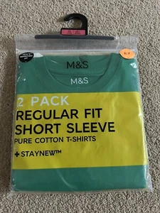 Unisex Green School T-Shirts BNWT Age 8-9 Years Short Sleeve Marks & Spencer - Picture 1 of 3
