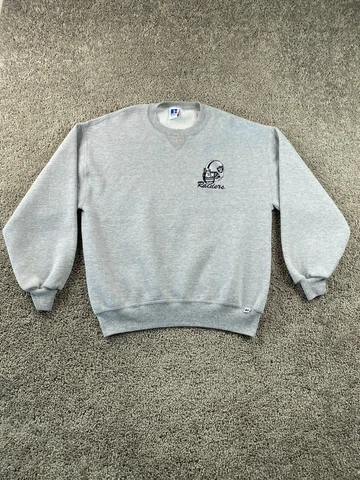 VINTAGE Oakland Raiders Sweatshirt Mens Large Gray Crewneck NFL Football Russell Cover