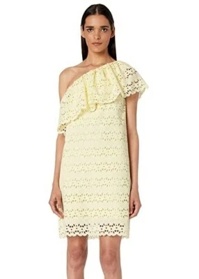 Vestido de mujer Escada 247733 con un hombro abierto amarillo talla 38 Foto 1 de 3