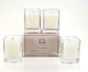 Aquiesse SANTA BARBARA Candles SET OF 4 Votives 2 oz each Glass Luxury Scent Box - Picture 1 of 3