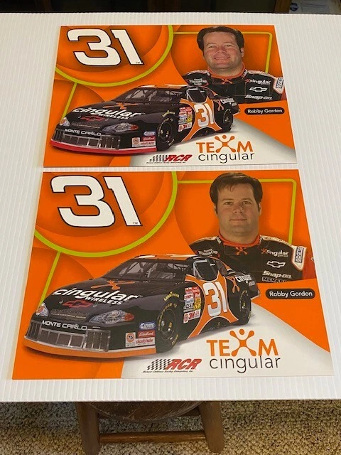 Vintage 2002 Robby Gordon Nascar Postcard / Handout Lot of 2 - Image 1 of 2
