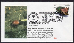 1999 Insects & Spiders DUNG BEETLE (Scott 3351M) - BGC FDC NP517 - Picture 1 of 1