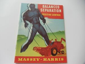 Vintage MASSEY HARRIS Combine SUPER 26-27 Advertising sales brochure CATALOG