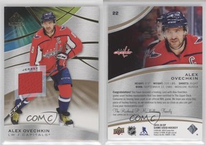 2019-20 Upper Deck SP Game Used Gold Jersey Relics Alex Ovechkin Alexander #22