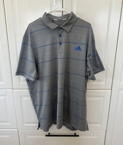 Men's Adidas XL Short Sleeve Multicolor, Striped Golf Polo Shirt - Picture 1 of 4