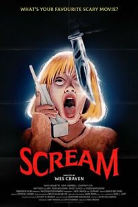 1996 Scream Movie Poster Print Sidney Prescott Dewey Woodsboro 🔪🚨🍿