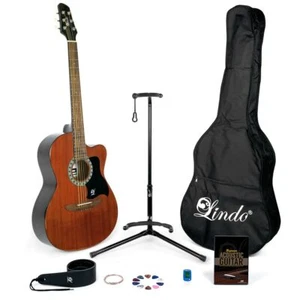 Lindo B-STOCK 931C Mahagoni Akustikgitarren-PACK (geringfügige kosmetische Unvollkommenheiten)