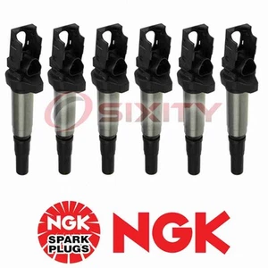 For BMW X3 NGK 6 pc Ignition Coils 2.5L 3.0L L6 2004-2012 63 - Picture 1 of 4
