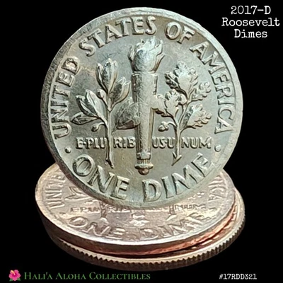 💠🪙💠2018 D Roosevelt Dime PARTIALLY DEPLOYED COLLAR & UN-REEDED COPPER EDGE AU - Image 1 of 4