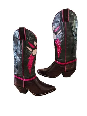 Botas de Vaquero Beverly Feldman x Tony Mora Cutwork Años 80 De Colección Para Mujer Talla 7 Foto 1 de 4