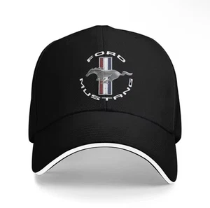 Gorra de béisbol clásica Ford Mustang para escribir y con logotipo - negra ajustable unisex - Imagen 1 de 3