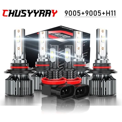 Para Chrysler 200 Faro 2016-2017 LED alto / bajo + Kit de luz antiniebla 6x Foto 1 de 4