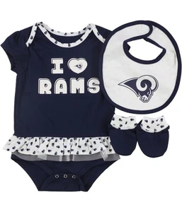 NFL Girls Creeper 3-Piece Bodysuit, navy, Infant, 12 mos - Picture 1 of 1