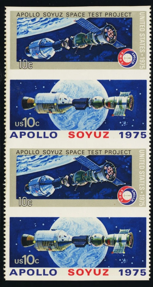 1570c, Mint VF NH 10¢ Space - Imperforate Between Error Strip - Stuart Katz - Image 1 of 1