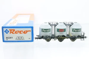 H0 Roco DB 66281 Staubsilowagen Henkel Persil Güterwagen DC OVP grau N112 - Picture 1 of 2