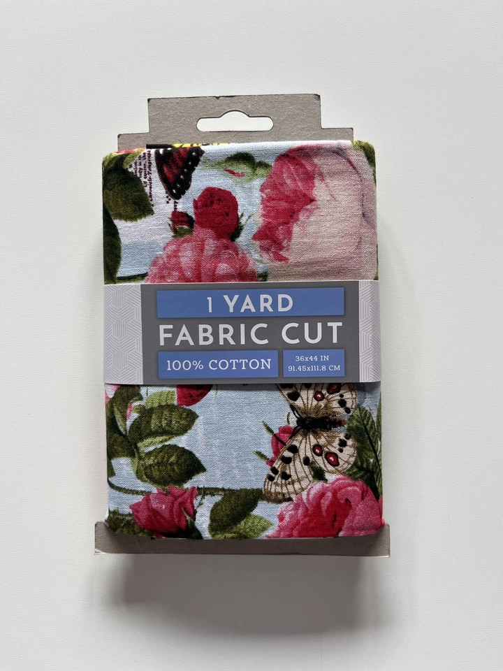 Tela animal | Mariposa y flor azul | David Textiles patio precortado Foto 1 de 1