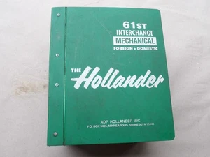 HOLLANDER 61ST AUTO CAR & TRUCK INTERCHANGE MANUAL 1995 MECHANICAL PARTS BOOK - Picture 1 of 11