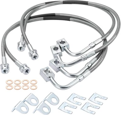 Stainless Brake Lines - Front/Rear Stainless Brake Lines Kit Compatible with 20 - Image 1 of 4
