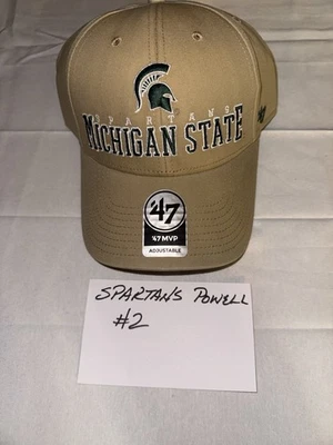 Michigan State Spartans ‘47 Brand Powell MVP Hat - Brand New - Khaki #2 - Image 1 of 4