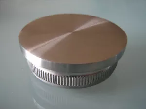 Rohrstopfen Inox Deckel Flach Edelstahl V2A für Rohr 42,4x2,0 - Bild 1 von 2