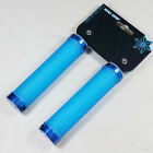 Supacaz RAD Griffe mit Lenkerklemme Griff in Neonblau transparent Klemme in blau