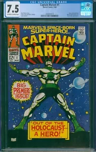 Captain Marvel #1 2nd App Carol Danvers 3rd app Captain Marvel CGC 7.5 - Picture 1 of 2